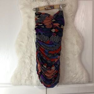 Beautiful colourful dress with the back open